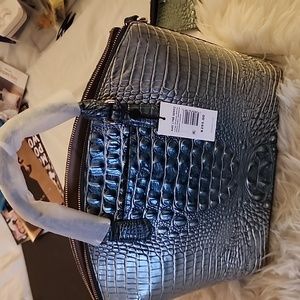 Brahmin large Duxbury satchel. Petrol Ombre. Never used or carried